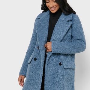Blue teddy coat for women size M to L